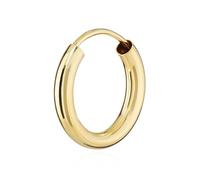 NKlaus EINZEL 333 oro amarillo pendiente CREOLE joyería de la oreja de oro redondo 15mm 1849