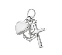 NKlaus fe amor esperanza plata de ley 925 14mm colgante rodiado 9102