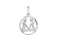 NKlaus Géminis signo de la estrella plata de ley 925 15mm colgante horóscopo Zodiaco 9163