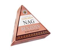 NKlaus Golden Nag - Pirámides de incienso de benjuí (10 unidades) - Conos de incienso balsámicos y conos de fragancia para limpieza, armonía energética y reflujo, incienso