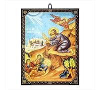 NKlaus Icono Jesucristo orando 9,7x13,5x1,2cm Icono cristiano orthodox de Grecia 60116