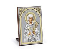 NKlaus Icono Paraskeva Santa Mártir Madera 6 x 8,5 cm Christian Impresión artística con relieve de oro 11074
