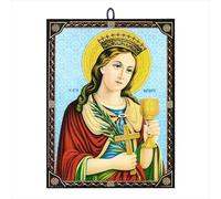 NKlaus Icono Santa Bárbara 9,7x13,5x1,2cm Icono cristiano orthodox de Grecia 60168