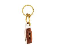 NKlaus Llavero de madera con grillete de madera/latón - 10 x 2 cm decoración náutica única 16008, multicolor, M