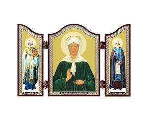 NKlaus - Matrona de Moscú - Icono cristiano - Altar de viaje Matrona Moskovskaja 1415