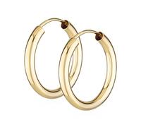 NKlaus PAAR 333 oro amarillo CREOLE aretes joyería para las orejas pendientes de oro redondo 20mm 1850