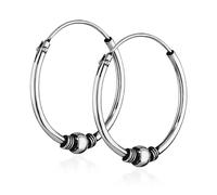 NKlaus PAAR 925 PLATA ESTERLINA Creoles góticos celtas 19mm 7257