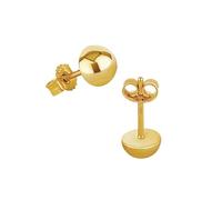 NKlaus par de aretes de 6mm 333 8 quilates de oro amarillo media bola damas aretes 9071