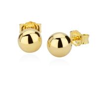NKlaus par de aretes de bola de 7mm 8 quilates 333 oro amarillo damas aretes 2619