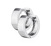 NKlaus par de pendientes con bisagra de plata de ley 925 11,3 x 3,8mm a prueba de deslustre 4787
