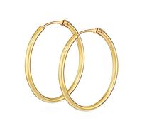 NKlaus Par de pendientes de aro 333 de oro amarillo de 8 quilates para mujer, Oro amarillo
