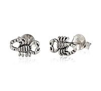 NKlaus Par de Pendientes Escorpión Pequeño de Plata 925 Pendientes Vikingos Escandinavos 3042