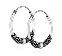 NKlaus PAR DE PLATA ESTERLINA 925 Creoles góticos celtas 16mm 7238