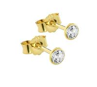 NKlaus PAR Pendientes de Oro 333er 3,00mm Zirconia Cúbica DAMAS HOMBRES NIÑOS 1988