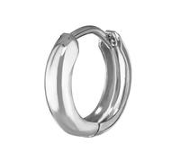 NKlaus pendiente único 333 de oro blanco de 8 quilates con bisagra 12,2 x 3,2mm redondo pulido alto 4750