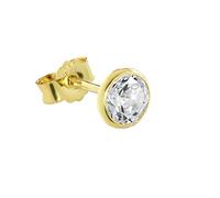 NKlaus pendientes de oro real 333 8 quilates 5,5mm Cubic Zirkonai damas caballeros 0,81g 3753