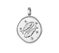 NKlaus Piscis signo zodiacal plata de ley 925 16mm colgante horóscopo 1673