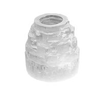NKlaus Selenita Selenite Lamp 10 cm Torre Portavelas Piedra Natural 1 Pieza