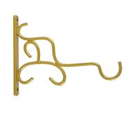 NKlaus Soporte de Pared Quemador de Incienso Oro 14 x 10,5cm Soporte de Lámpara de Aceite Lámpara de Luz Perpetua Gancho de Pared 3295