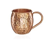 NKlaus Taza de cobre 140 g, 100% Ayuverda, taza ovalada de cobre Moscow Mule, 500 ml, 11261