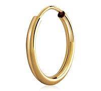 NKlaus único criollo de 15mm 333 oro amarillo de 8 quilates pendiente de oro de 2,0mm de espesor 3087