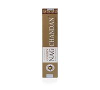 NKlaus Varillas de incienso Golden Nag Chandan 15 g, incienso enrollado a mano con aroma clásico de sándalo, vegetales, tradicionales y agradablemente cálidas