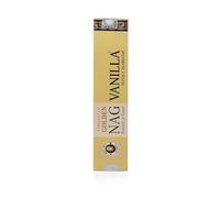 NKlaus Varillas de incienso Golden Nag vainilla, 15 g, incienso enrollado a mano con aroma natural de vainilla, calidad Masala para tranquilidad, atención plena y relajación