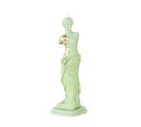 NKlaus Vela de cera de abeja Venus de Milo - Decoración elegante en verde menta 16209