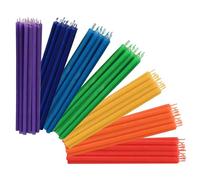 NKlaus Velas chakras de 16 cm - 49 unidades en 7 colores - Velas teñidas, sin goteo y sin hollín - para meditación, rituales, yoga y decoración 40770