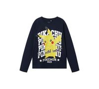 Nkmast Pokemon LS Nreg Top Box Noos Sky, Azul Marino, 158-164