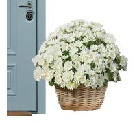 Nkmifeg Crisantemos artificiales,Juego de 10 flores artificiales de crisantemos atardecer para exterior, decoración otoñal para jardín, dormitorio, fiesta, balcón y alféizar de ventana florero