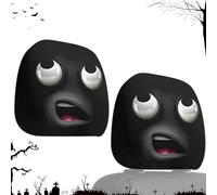 Nkmifeg - Funda para cabeza, 2 piezas, protector de reposacabezas para ojos gigantes | Protección elástica para viajes diarios de viaje, camping Road Trip, estacionamiento Navidad