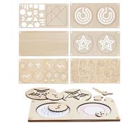 Nkmifeg Juego de Manualidades de Madera para Pintar, Tablero de para clasificar Formas, Actividades de Pintura para niños | para la educación Infantil y el Entrenamiento de la