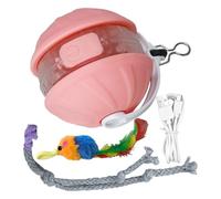 Nkmifeg Pelota Interactiva para Gatos, Enriquecimiento para Mascotas Ejercicio Juegos Automáticos, Pelota Inteligente con Evitación De Obstáculos, con Actividad Post-Comida Y Estimulación Mental