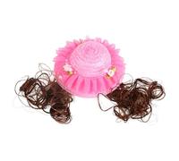 Nkmifeg Sombrero de perro | Ropa de disfraz linda con peluca | Sombreros de animales para perros - para mascota cachorro fiesta de cumpleaños Halloween invierno sol playa