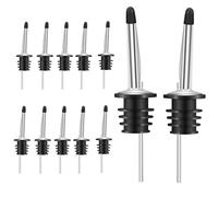 Nkmifeg Versores para Botellas De Líquido,12 Piezas Pico Verdor Antigoteo con Tapa Antipolvo | Verter Rápido - para Aceite de Oliva Vinagre Vino Jugo Jarabe