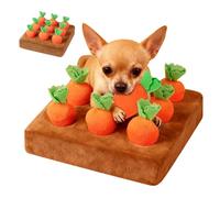 Nkmifeg Zanahoria Puzzle Juguete 19,5 X 19,5 X 5 cm Juguete Interactivo Zanahoria de Felpa con 9 Piezas Zanahoria Juguete Inteligente para Perro Para Gatitos Estimulación Mental de Tu Perro