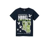 NKMMYLIUS Minecraft SS Top Noos BFU, Azul Oscuro (Dark Sapphire), 146-152 cm