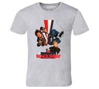 NKNSWUUL Black Sheep Chris Farley Funny Retro Movie T Shirt Grey XL
