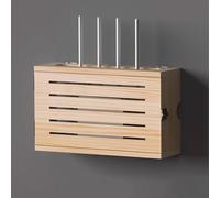 NKSTRWR Caja De Almacenamiento para Enrutador WiFi, Ocultador De Caja De Almacenamiento WiFi De Pared, Cubierta Cable De Módem, Sin Perforaciones.(Brown,L52.4cm/20.6in)