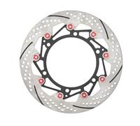 NKURTPC Discos de Freno Delantero Trasero Compatible con Honda FORZA350 NSS350 Forza 350 Disco de Freno de 300 mm Adaptador de radiación de Disco Flotante 2018-2023(Red)