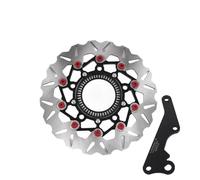 NKURTPC Discos de Freno Delantero Trasero Compatible con Honda PCX160 2023-2025 ABS. Kit de Frenos con Disco Flotante de aleación de Aluminio de 267 mm, Incluye Adaptador de Pinza y Soporte.(Red)