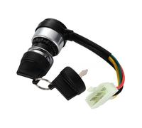 NKURTPC Interruptor de Encendido Compatible con 50cc 110cc 150cc 200cc 250cc 300cc 400cc 5 Pines 2 Llaves de Encendido Cerradura de Motocicleta