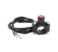 NKURTPC Interruptor de Encendido Compatible con CRF450 CRF250 Interruptor de Parada de Motor de Motocicleta Universal Interruptor de botón momentáneo Cerradura de Motocicleta(Black)