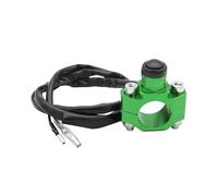 NKURTPC Interruptor de Encendido Compatible con CRF450 CRF250 Interruptor de Parada de Motor de Motocicleta Universal Interruptor de botón momentáneo Cerradura de Motocicleta(Green)