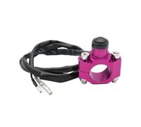 NKURTPC Interruptor de Encendido Compatible con CRF450 CRF250 Interruptor de Parada de Motor de Motocicleta Universal Interruptor de botón momentáneo Cerradura de Motocicleta(Purple)