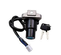 NKURTPC Interruptor de Encendido Compatible con Kawasaki KLR-650 KLR 650 1987-2007 Interruptor de Bloqueo de ignición de Motocicleta con Kit de Llave de 6 Cables Cerradura de Motocicleta