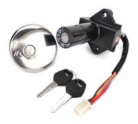 NKURTPC Interruptor de Encendido Compatible con Suzuki GN250 1985-2001 Interruptor de Bloqueo de ignición Llaves Tapa de Tanque de Combustible GN 250 1985-1995 Cerradura de Motocicleta