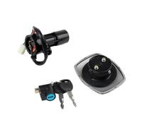 NKURTPC Interruptor de Encendido Compatible con Suzuki GS125 GS 125 4wire 1982 1983 1984 1985-1999 2000 Interruptor de Bloqueo de ignición y Llave de Tapa de Combustible Cerradura de Motocicleta