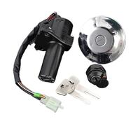 NKURTPC Interruptor de Encendido Compatible con YBR125 YBR 125 2005-2009 Tapa de Combustible Interruptor de Encendido Cerradura de Asiento con Kit de Llave Cerradura de Motocicleta